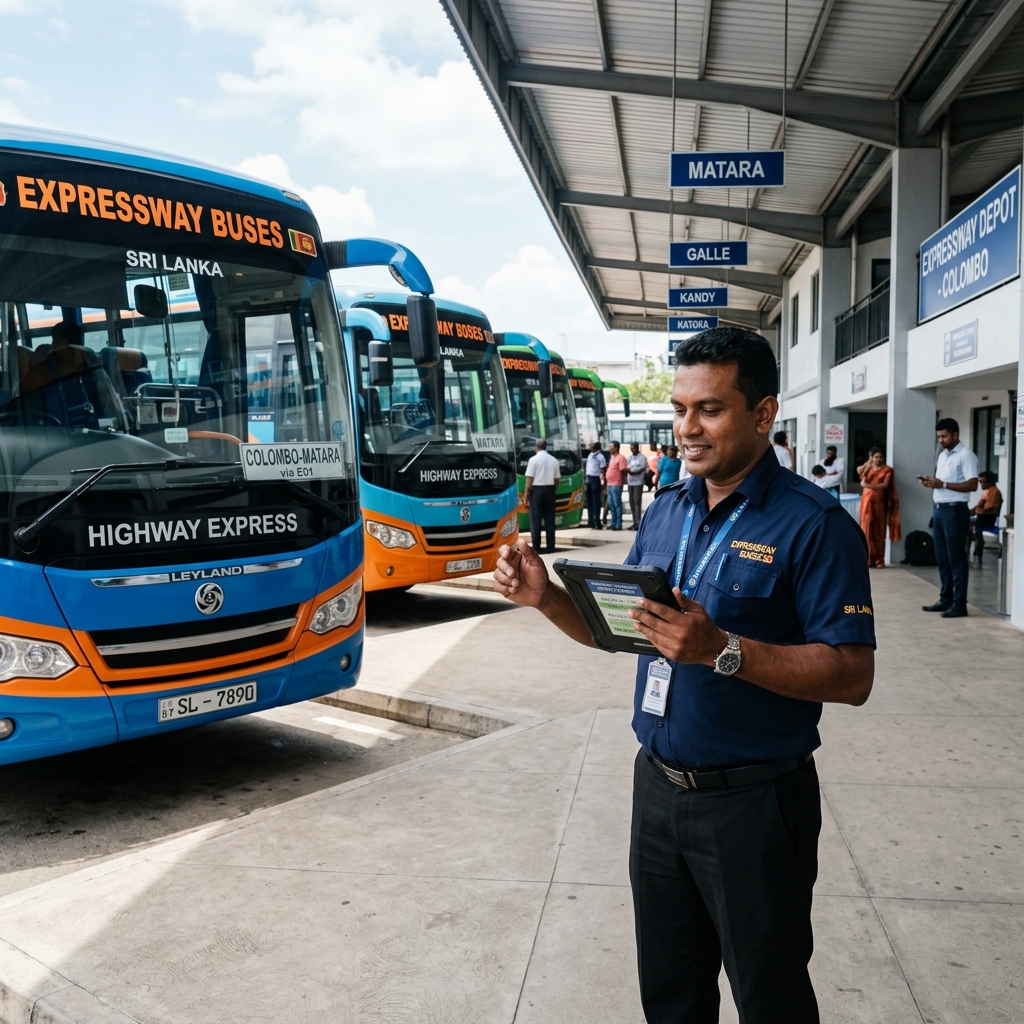 Bus on road